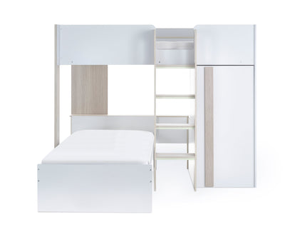 Horizon Bunk Bed - Pale Wood And White – Julian Bowen, view 3
