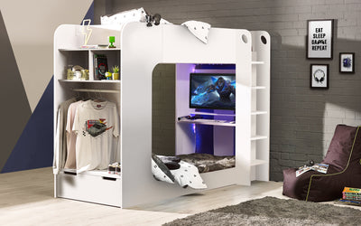 Impact Gaming Bunk All White – Julian Bowen, view 2