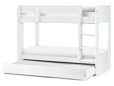 Julian Bowen Bunk Bed Single 90cm 3ft Mars Bunk & Underbed All White Bed Kings
