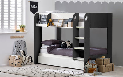 Mars Bunk & Underbed Charcoal & White – Julian Bowen, view 2