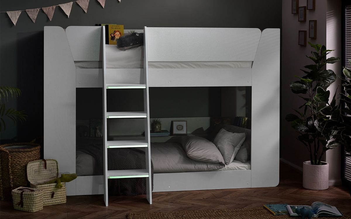 Parsec Bunk Bed All White – Julian Bowen, view 2