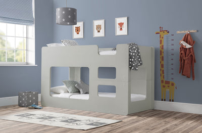 Julian Bowen Bunk Bed Single 90cm 3ft Solar Bunk Dove Grey Bed Kings
