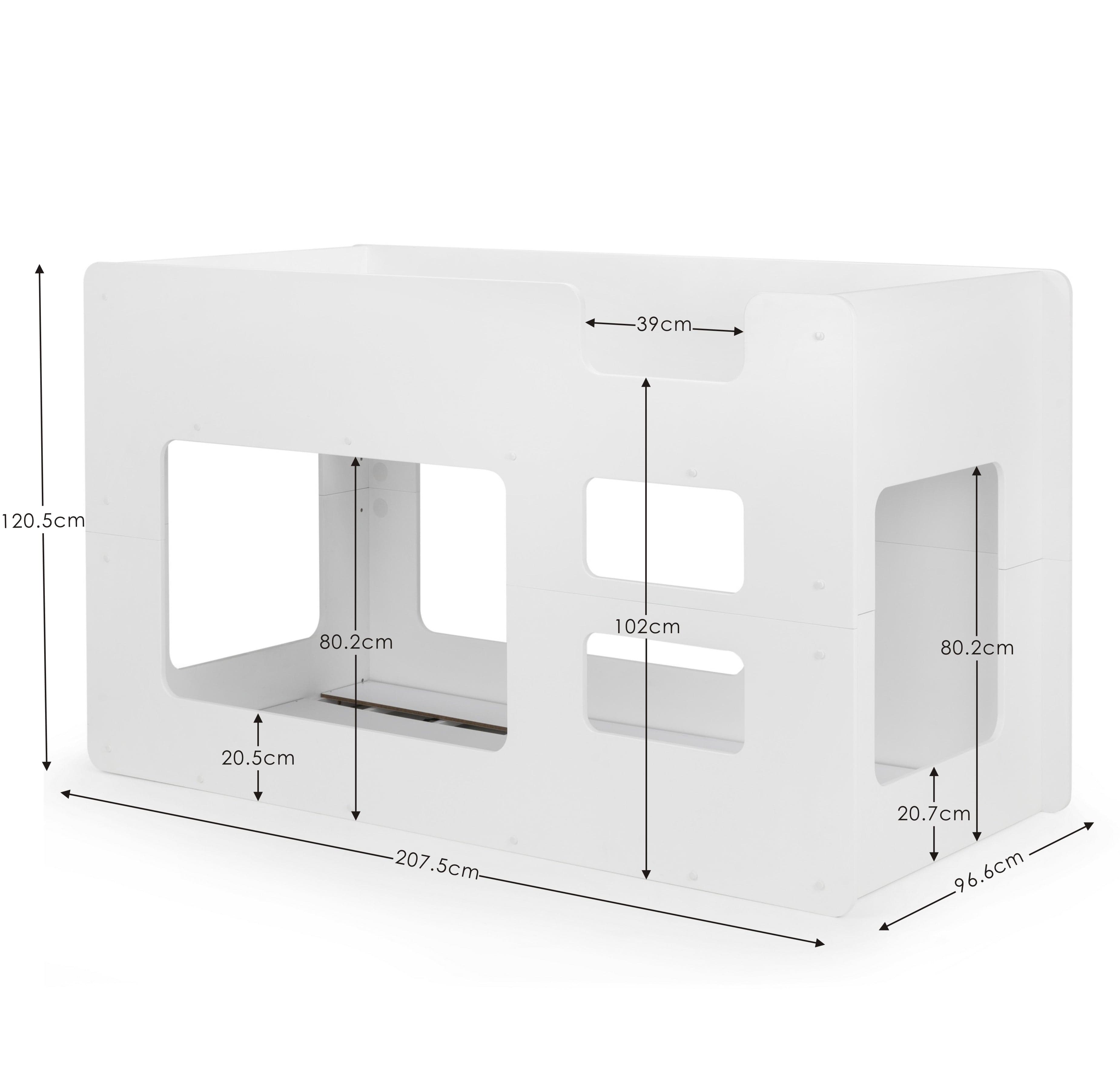Julian Bowen Bunk Bed Single 90cm 3ft Solar Bunk White Bed Kings