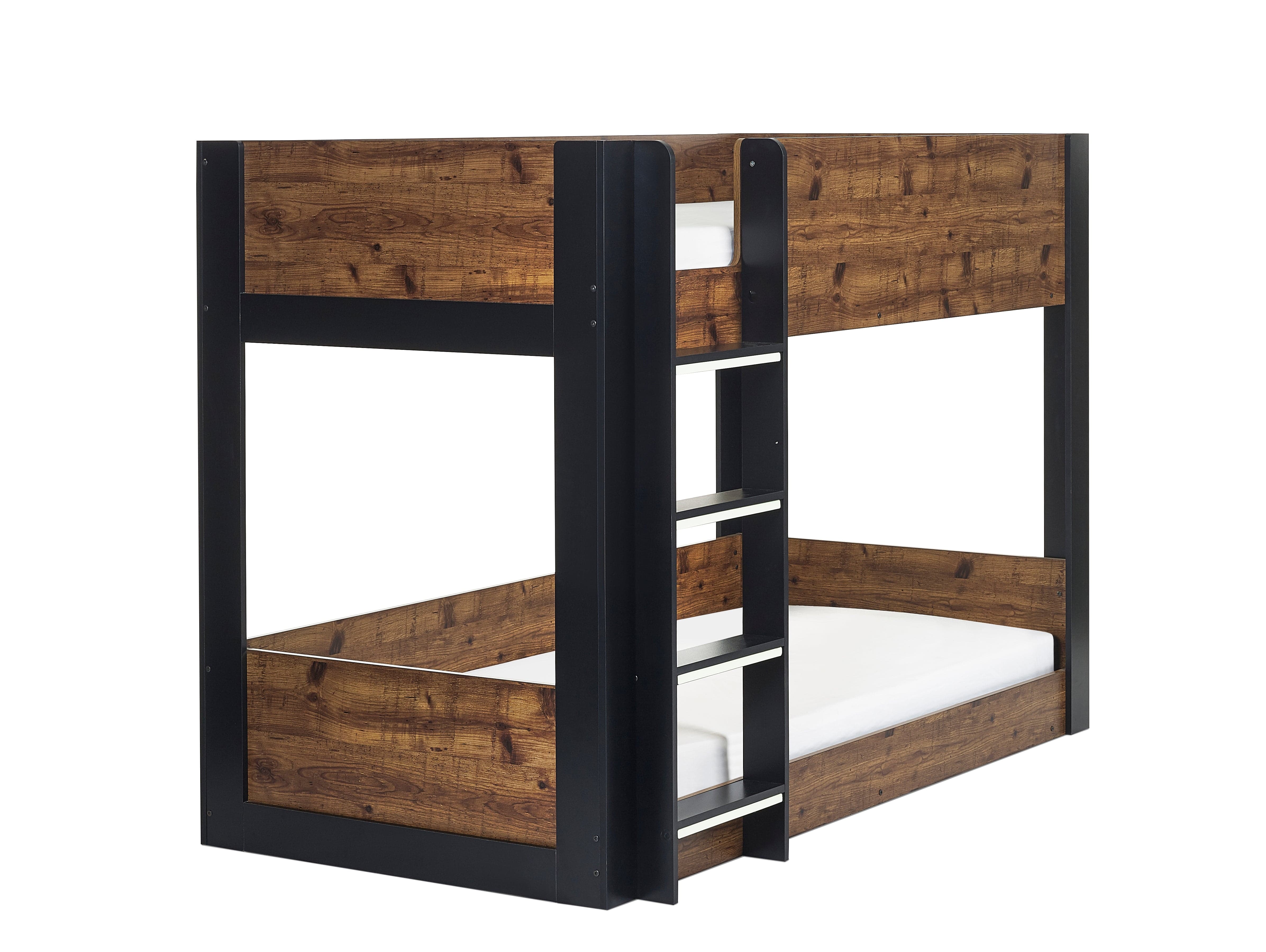 Solomon Bunk Bed -  Rustic And Black – Julian Bowen