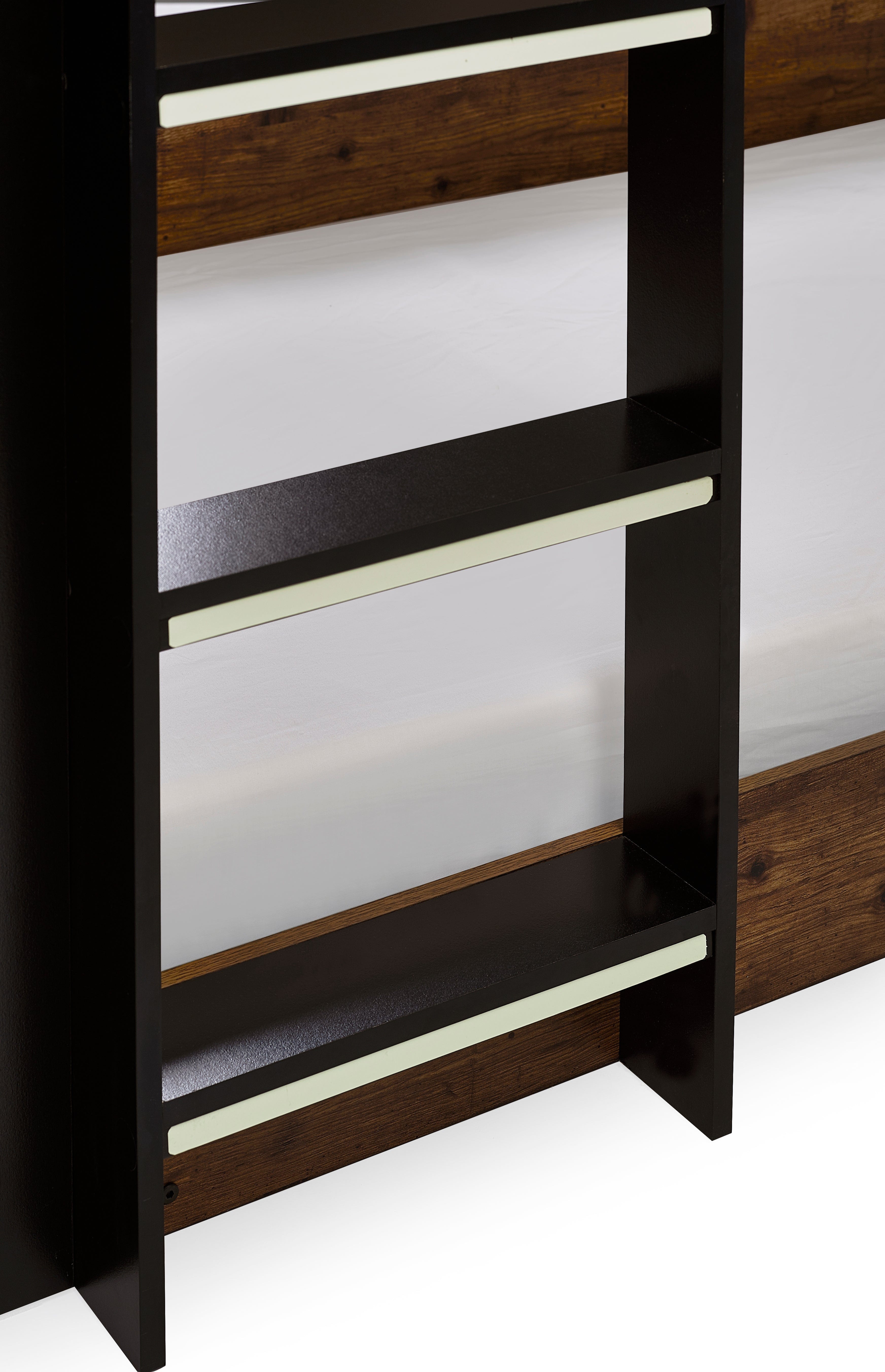 Solomon Bunk Bed -  Rustic And Black – Julian Bowen, view 6