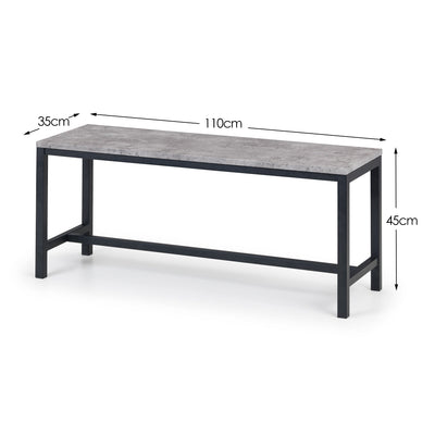 Staten Table, 1 Staten Bench and 2 Grey Kari Chairs