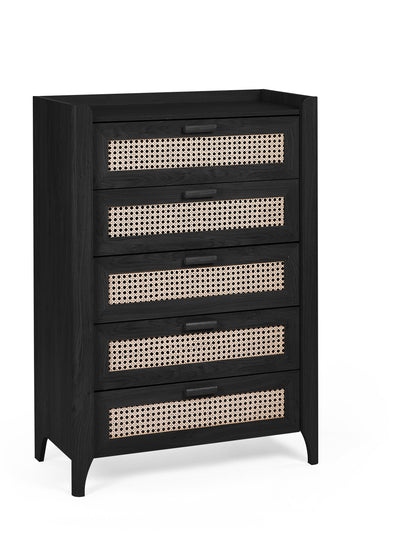 Sydney 5 Drawer Chest - Black Ash – Julian Bowen