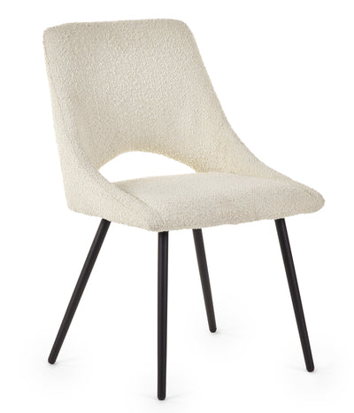 Iris Boucle Dining Chairs - Ivory (Set of 2) – Julian Bowen, view 3