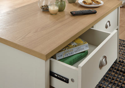 Lancaster 2 Drawer Coffee Table Cream – GFW, view 5