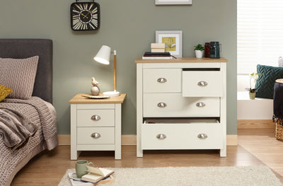 Lancaster 2+2 Drawer Chest Cream – GFW, view 4