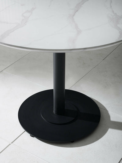 Luca 100cm Round Dining Table White – Julian Bowen, view 4