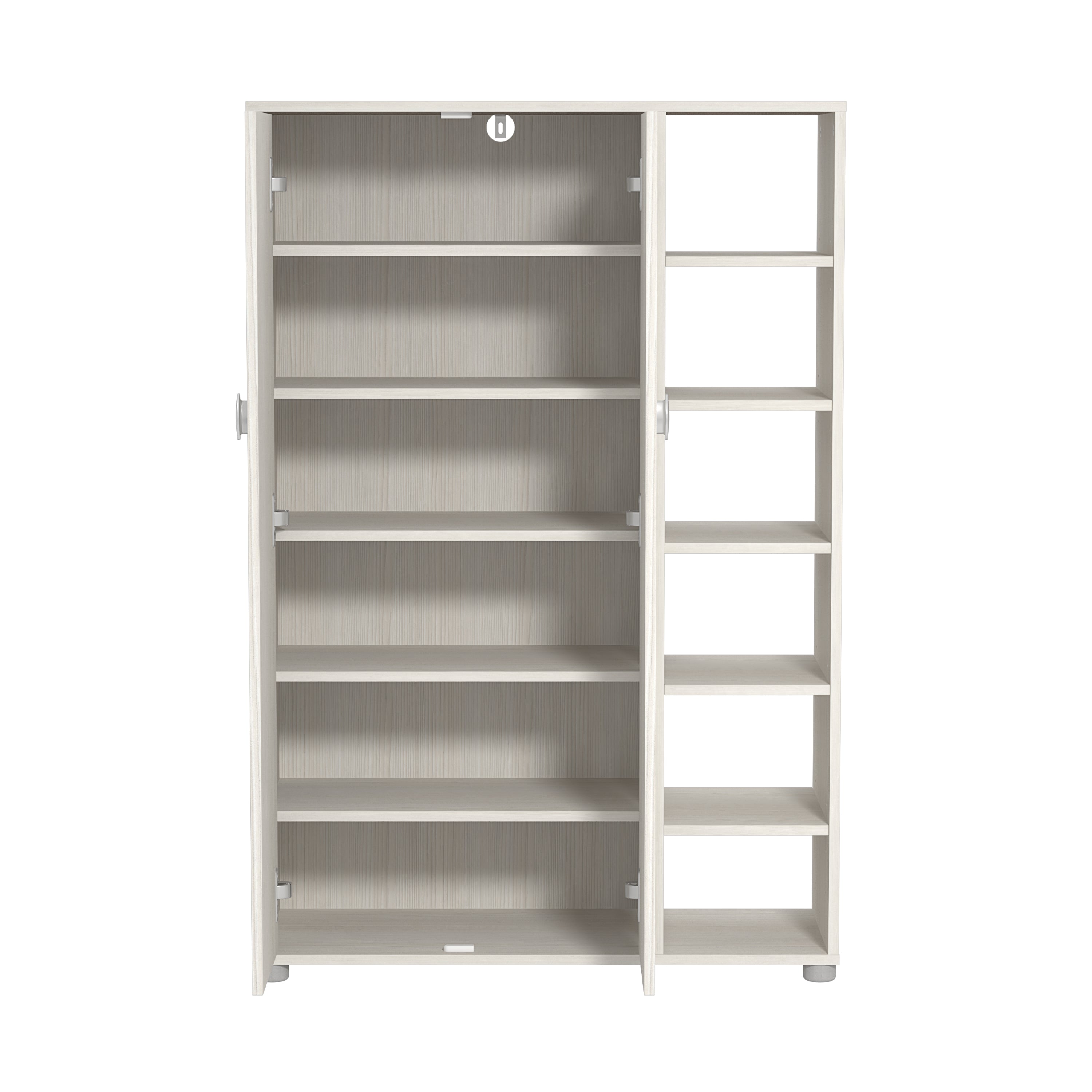 Bideford Tall Shoe Cabinet White – GFW, view 4