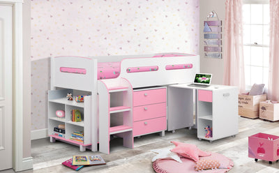 Kimbo Pink Cabin Bed – Julian Bowen, view 2
