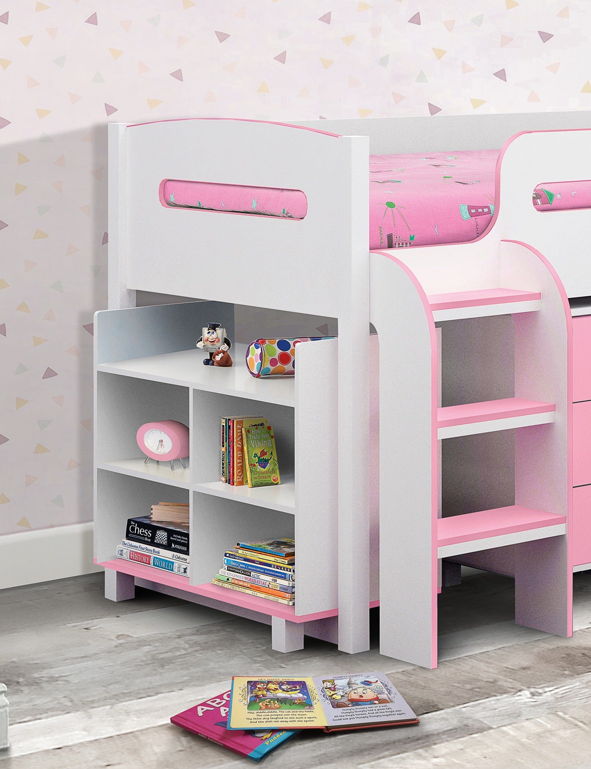 Kimbo Pink Cabin Bed – Julian Bowen, view 4