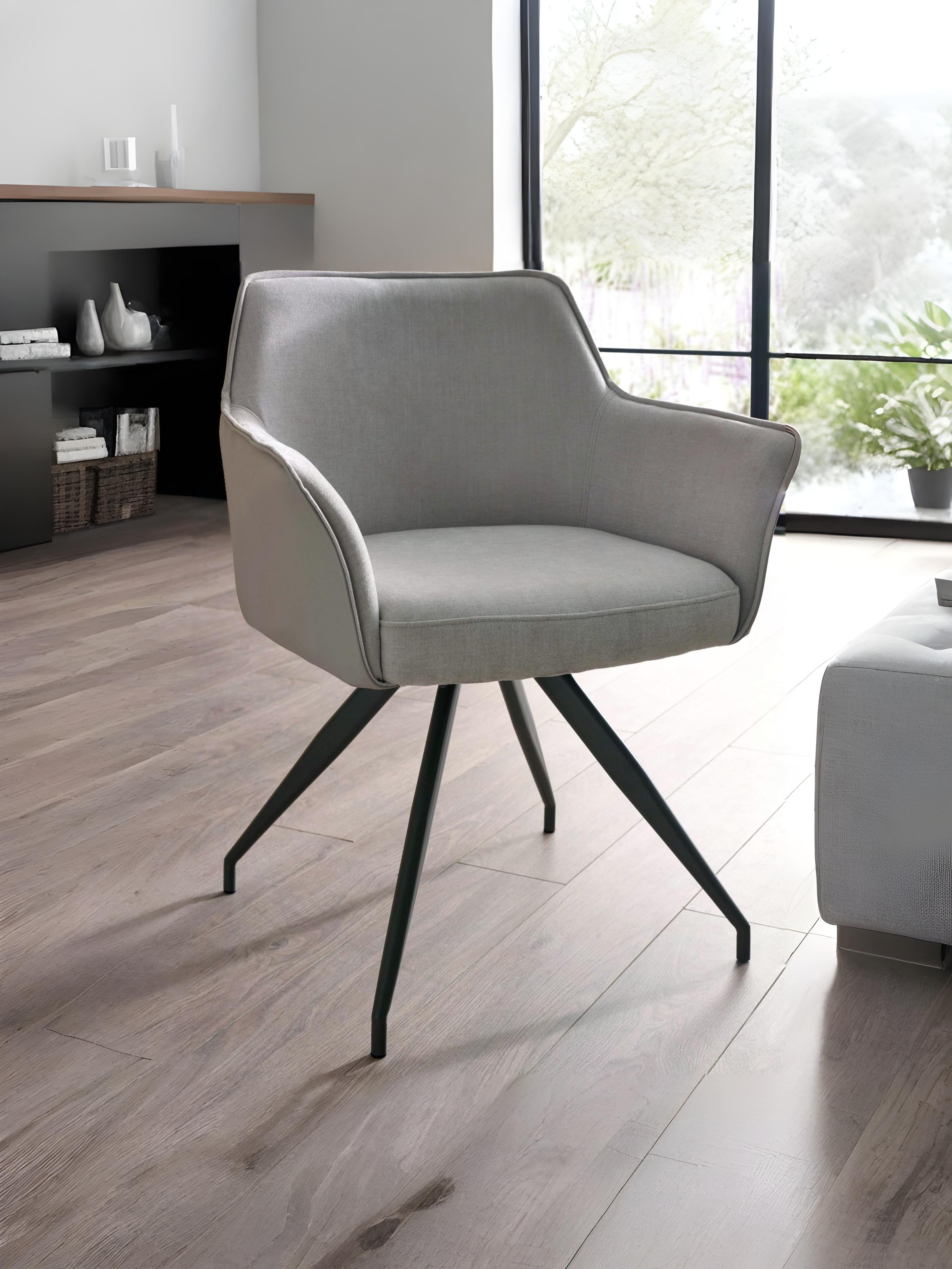 Noah Ivory Fabric Dining Chair – Julian Bowen, view 2