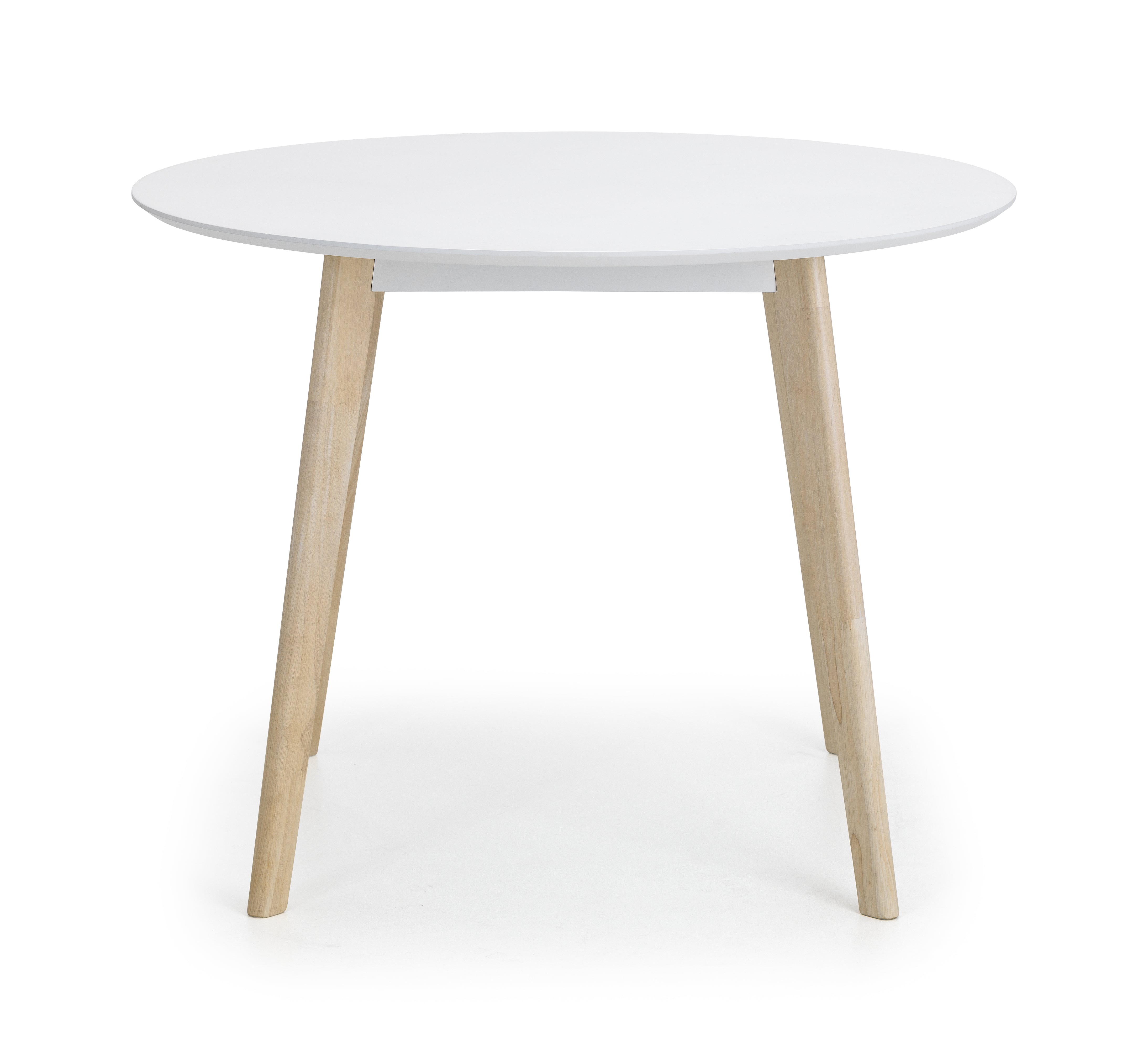 Casa White Round Table and 4 White Casa Chairs