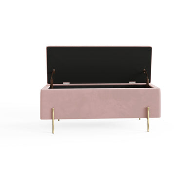 Mystica Ottoman Storage Bench Blush Pink – GFW, view 8