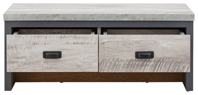 Boston 2 Drawer Coffee Table Grey – GFW, view 8