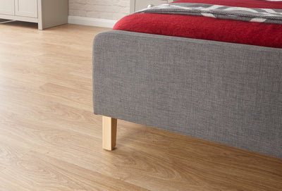 Ashbourne Fabric Upholstered Bed Grey – GFW, view 3