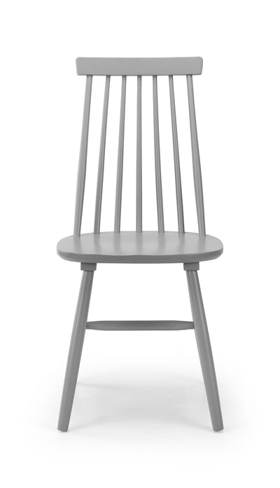 Alassio Spindle Back Dining Chairs - Grey (Set of 2) – Julian Bowen, view 3