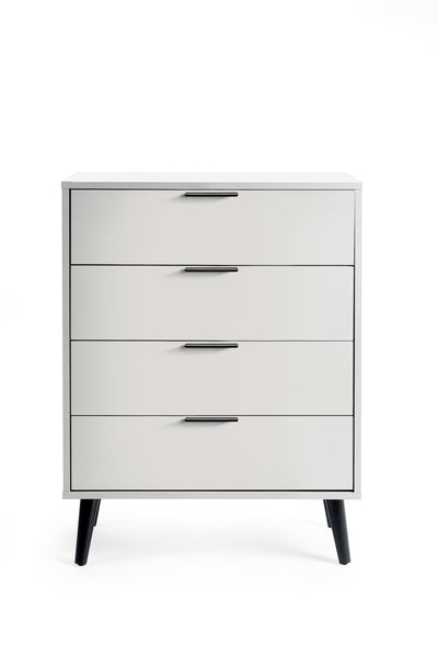 Alba 4 Drawer Wide Chest - Silk Grey – Julian Bowen, view 3