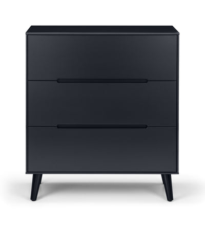Alicia 3 Drawer Chest - Anthracite – Julian Bowen, view 3