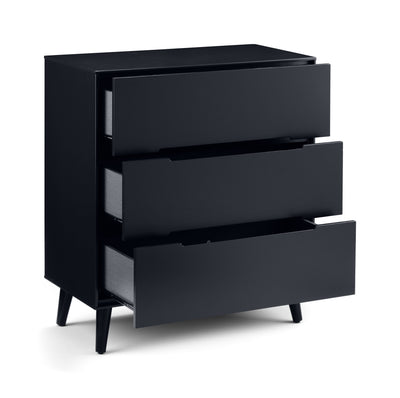 Alicia 3 Drawer Chest - Anthracite – Julian Bowen, view 2