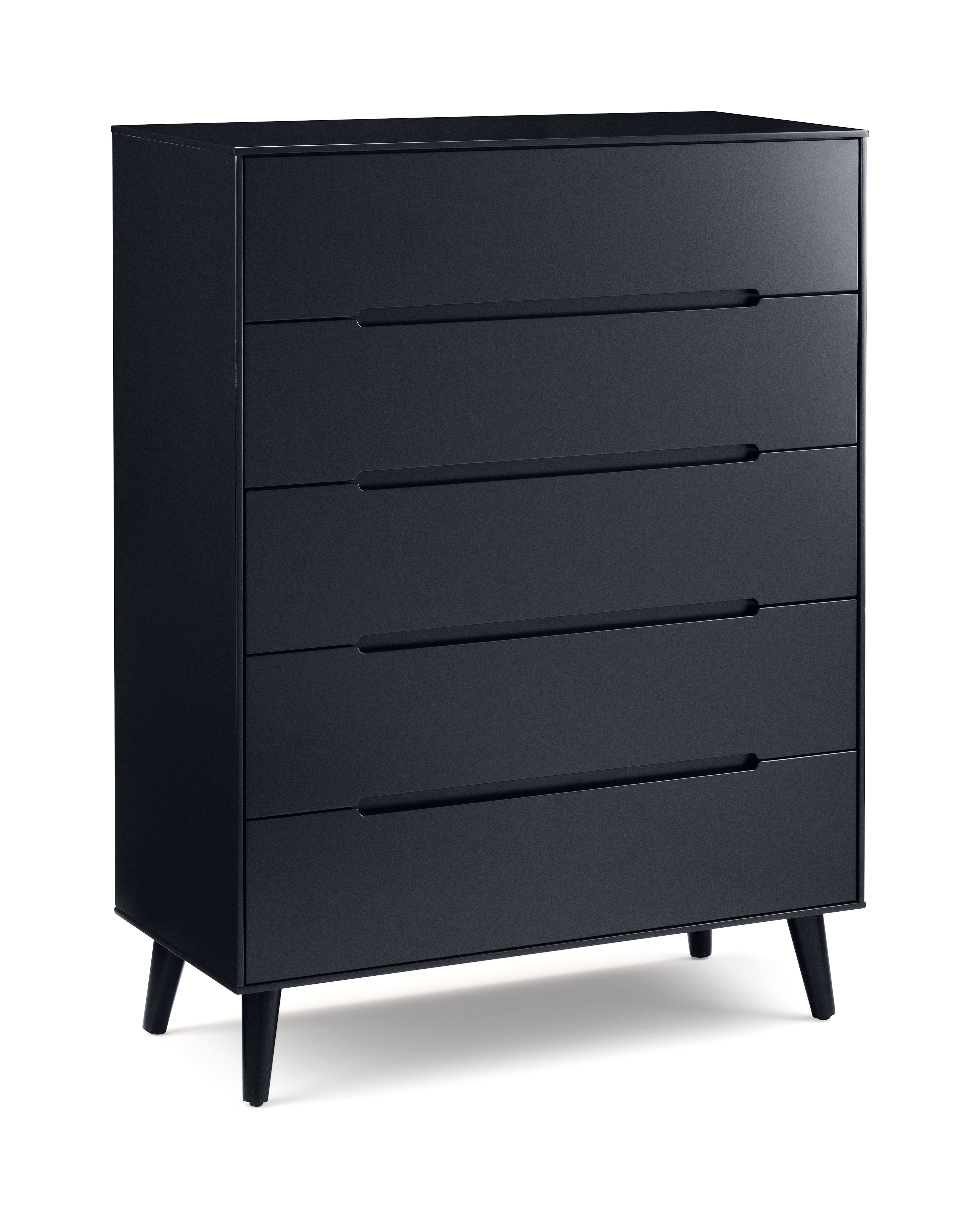 Alicia 5 Drawer Chest - Anthracite – Julian Bowen