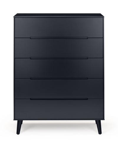 Alicia 5 Drawer Chest - Anthracite – Julian Bowen, view 2
