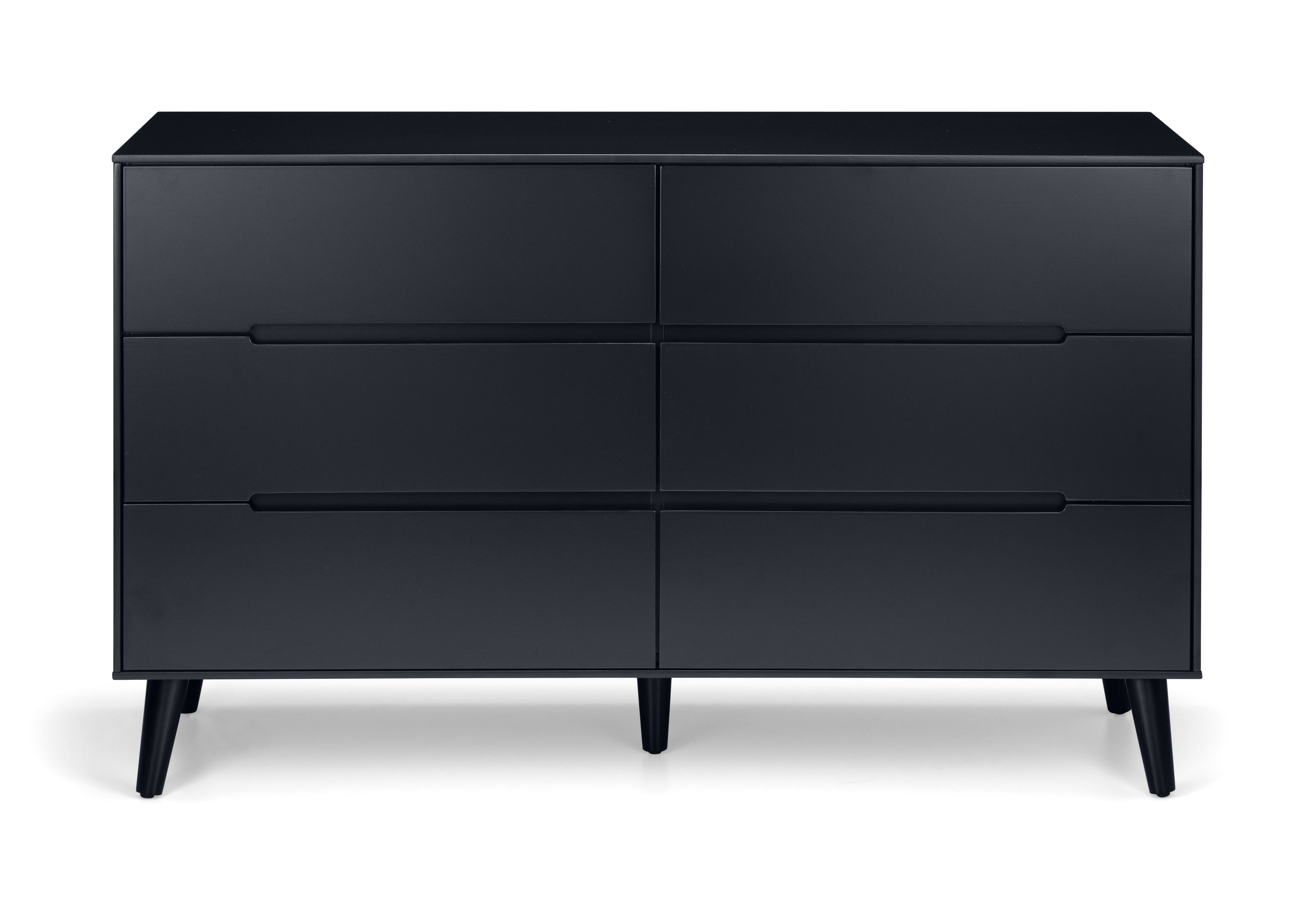 Alicia 6 Drawer Wide Chest - Anthracite – Julian Bowen