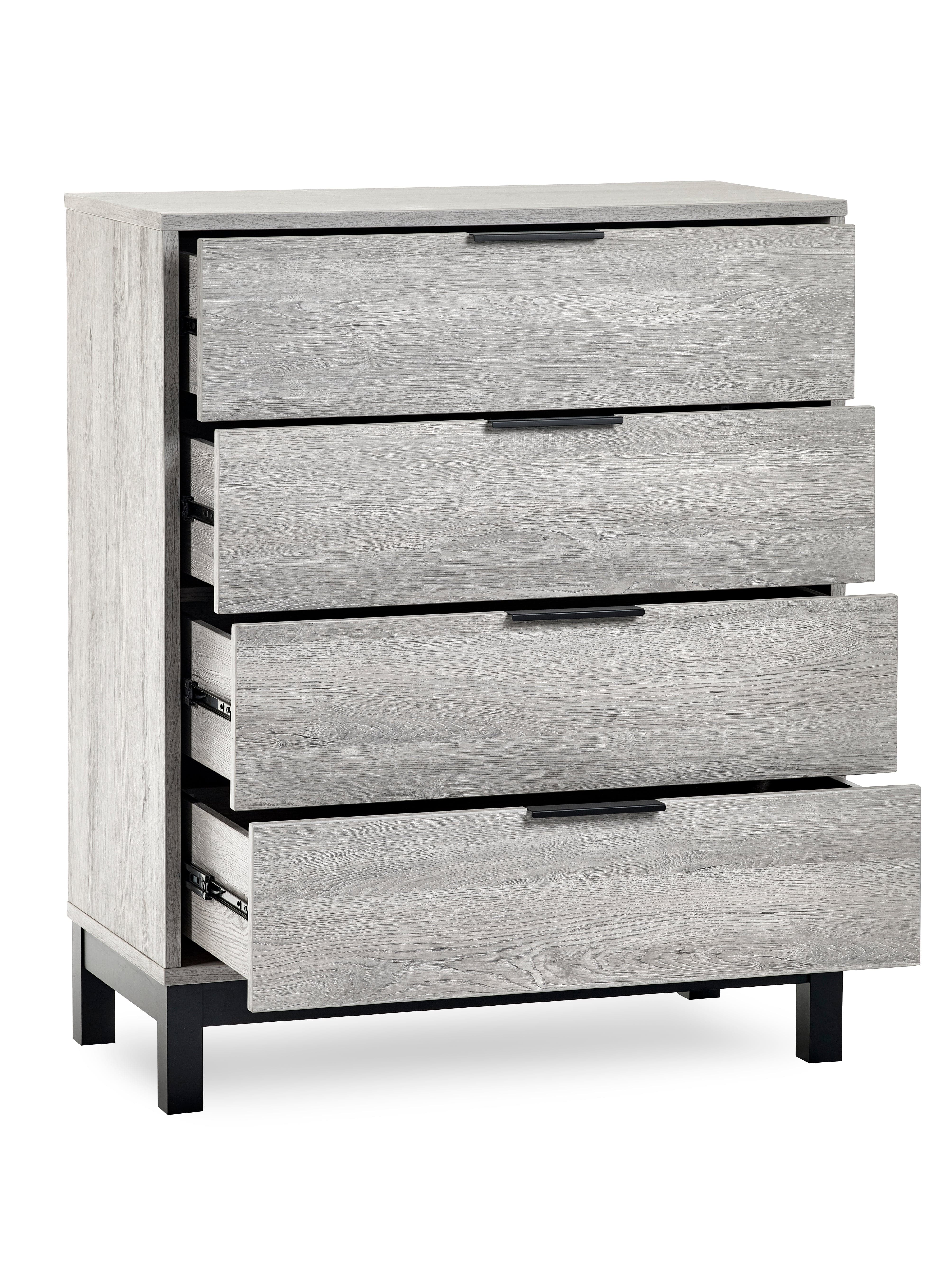 Bali 4 Drawer Chest - Grey Oak – Julian Bowen, view 2