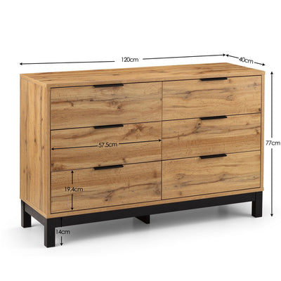 Bali 6 Drawer Wide Chest – Julian Bowen, view 2