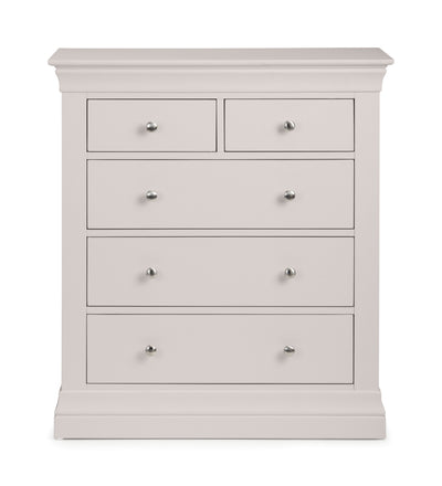 Clermont 3+2 Drawer Chest - Light Grey – Julian Bowen, view 4