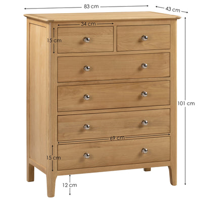 Cotswold 4+2 Drawer Chest – Julian Bowen, view 3