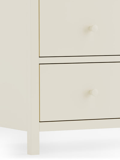 Coxmoor 3 Drawer Chest - Ivory and Oak – Julian Bowen, view 6