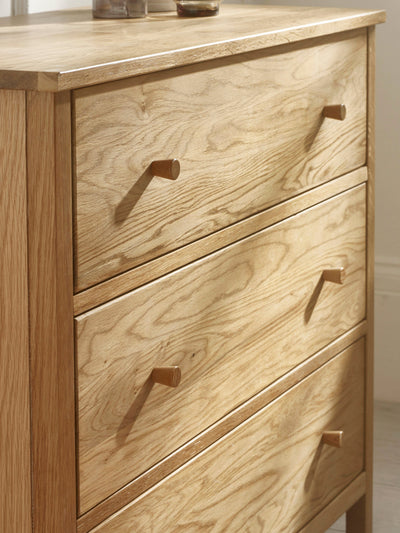 Coxmoor 3 Drawer Chest - Oak – Julian Bowen, view 7