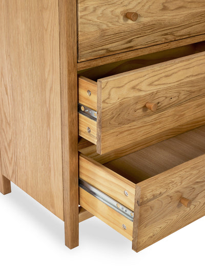 Coxmoor 3 Drawer Chest - Oak – Julian Bowen, view 10