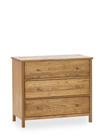 Coxmoor 3 Drawer Chest - Oak – Julian Bowen