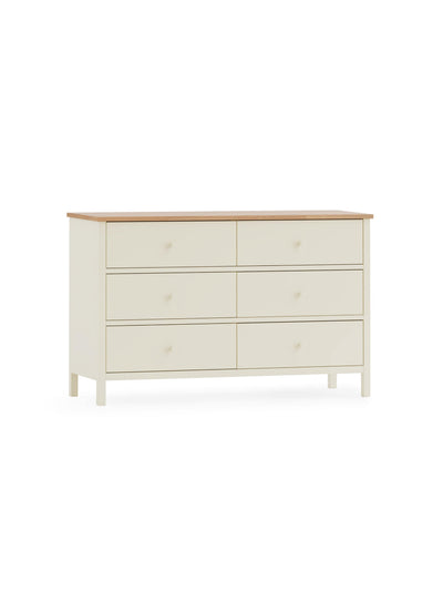 Coxmoor 6 Drawer Chest - Ivory and Oak – Julian Bowen