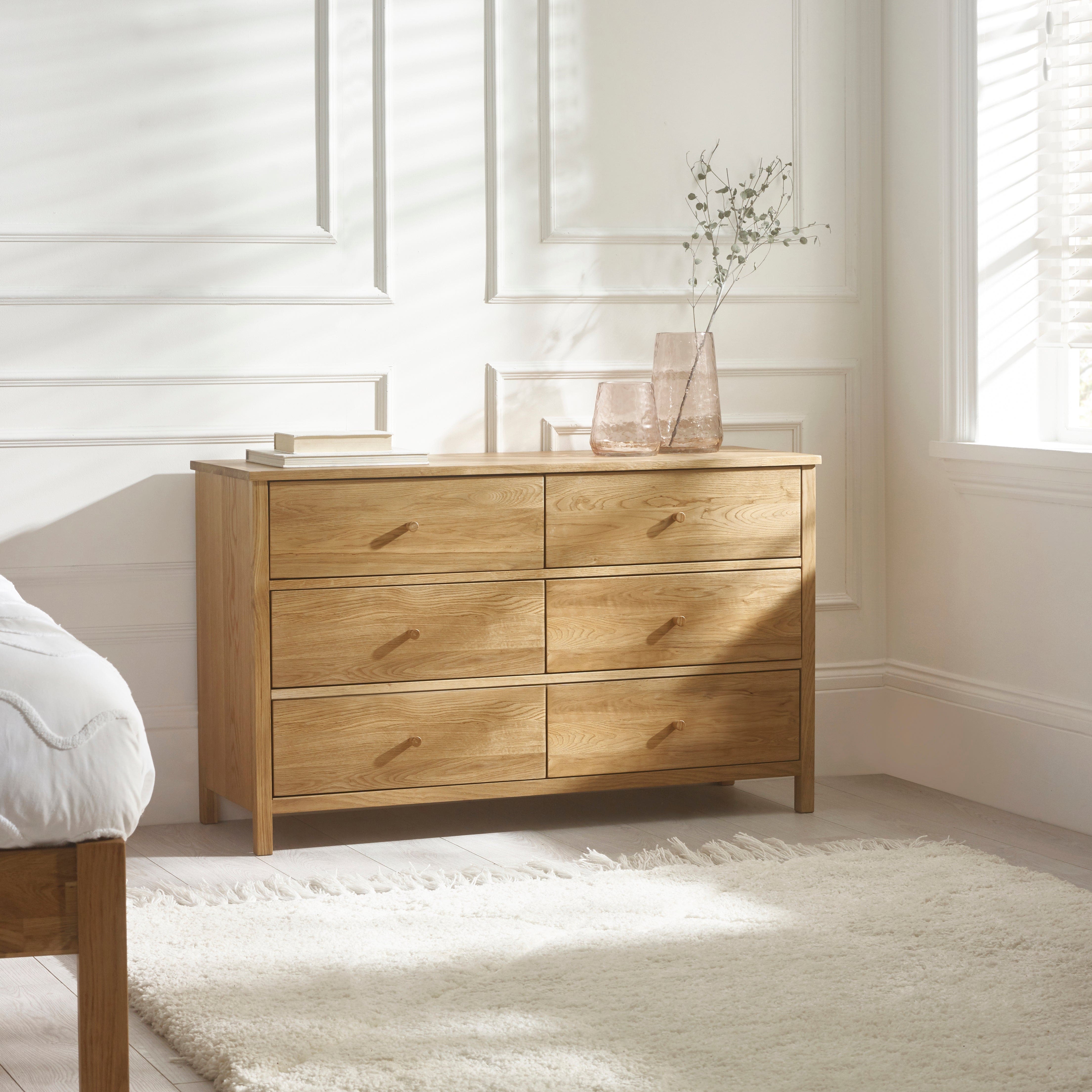 Coxmoor 6 Drawer Chest - Oak – Julian Bowen, view 3