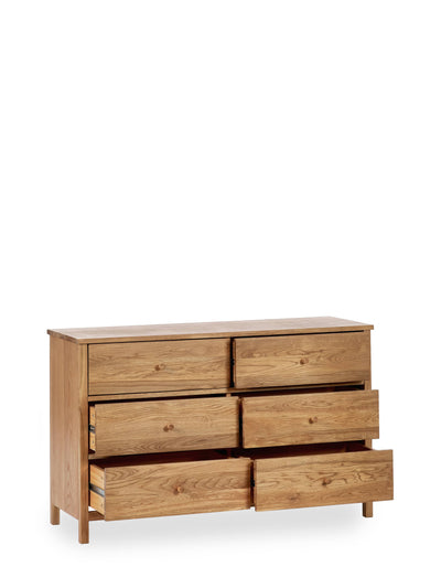 Coxmoor 6 Drawer Chest - Oak – Julian Bowen, view 4