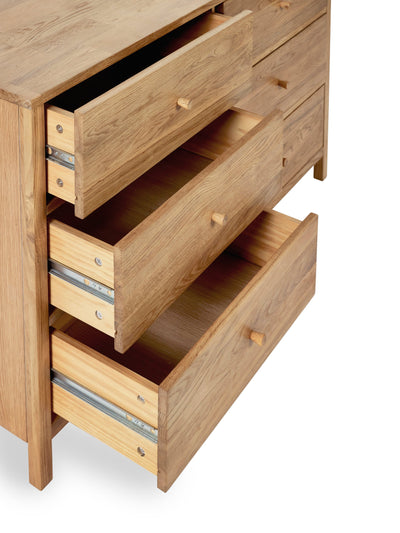 Coxmoor 6 Drawer Chest - Oak – Julian Bowen, view 8