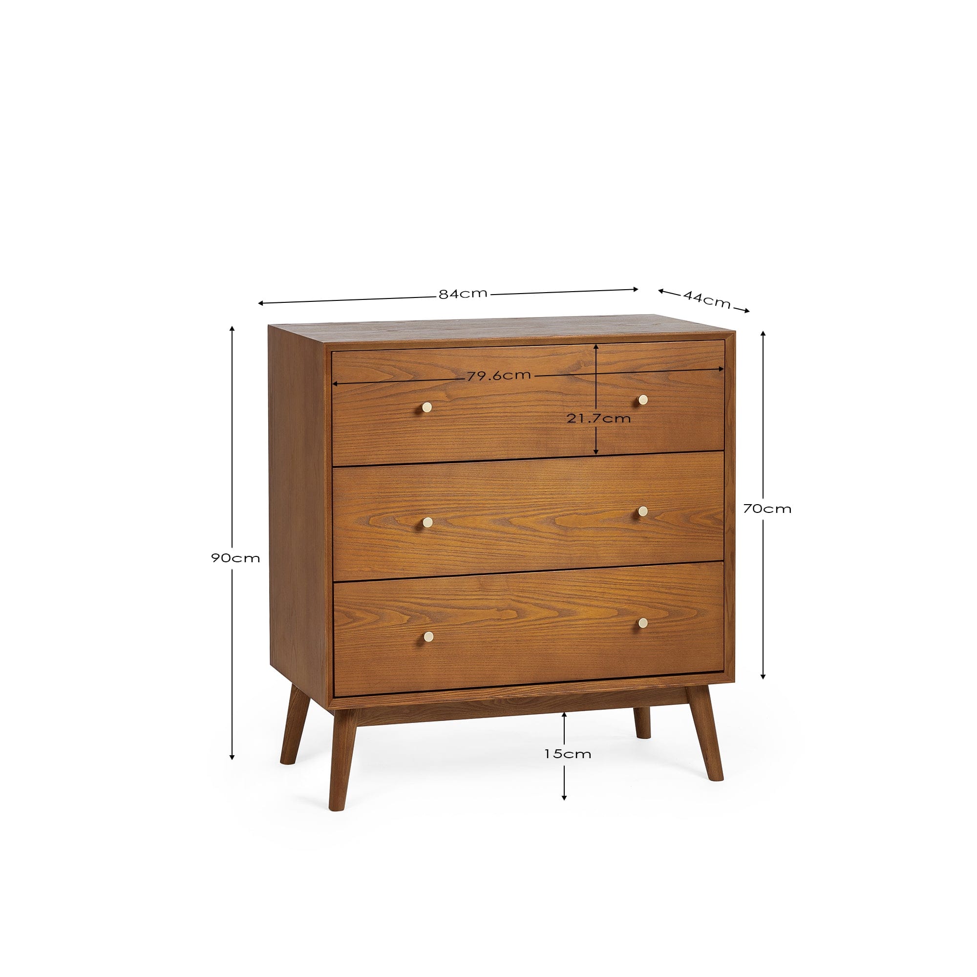Lowry 3 Drawer Chest – Julian Bowen, view 5