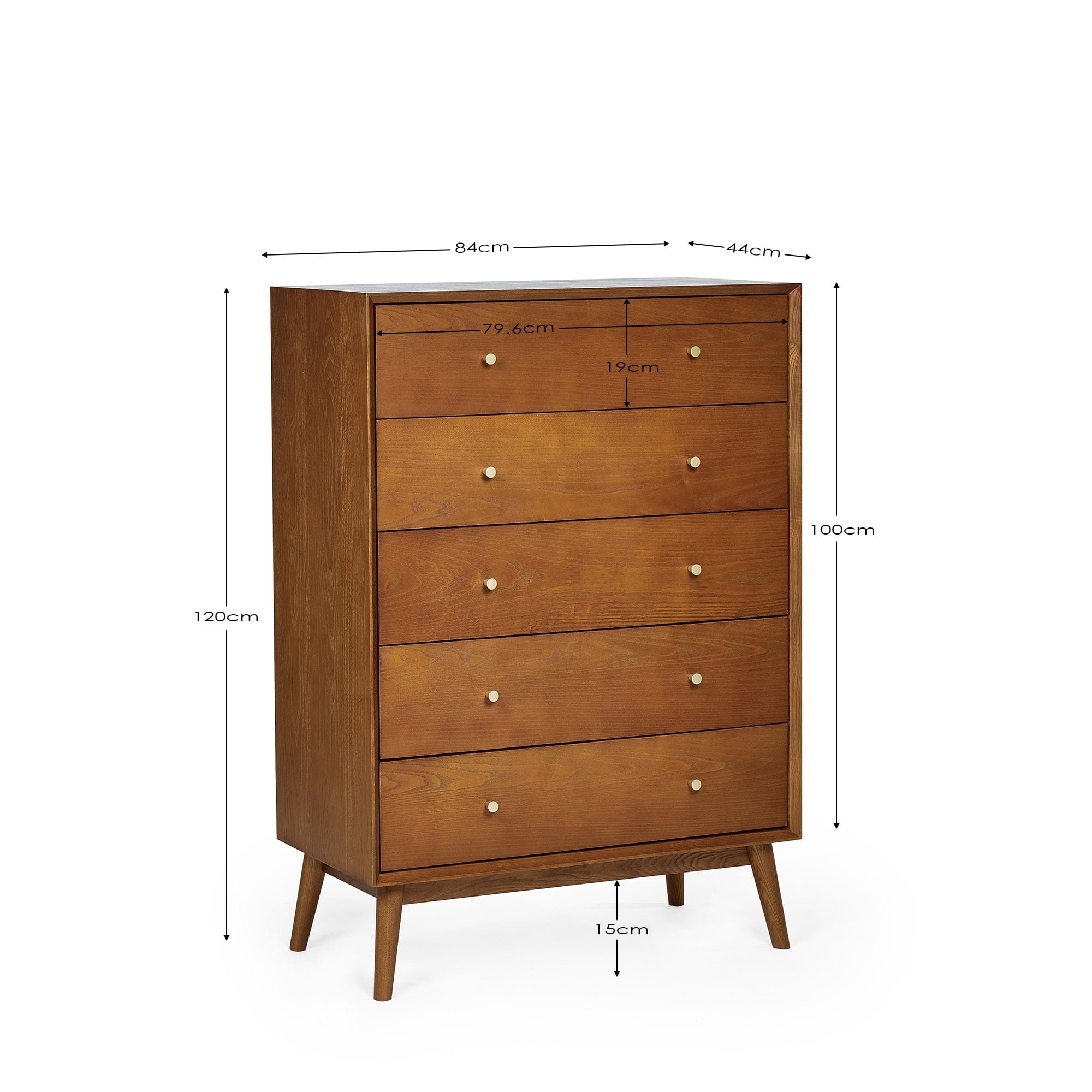 Lowry 5 Drawer Chest – Julian Bowen, view 5