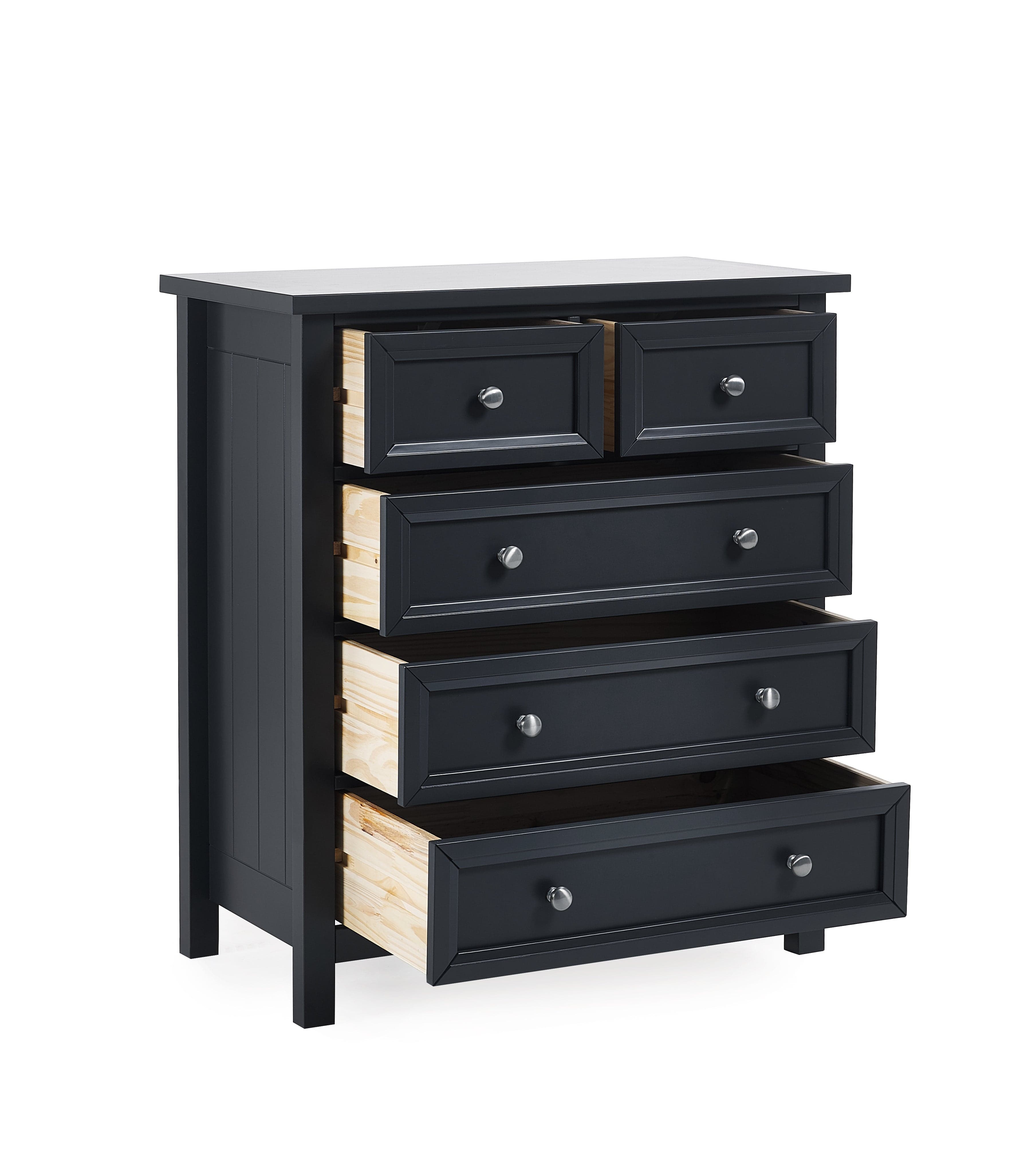 Maine 3+2 Drawer Chest - Anthracite – Julian Bowen, view 3