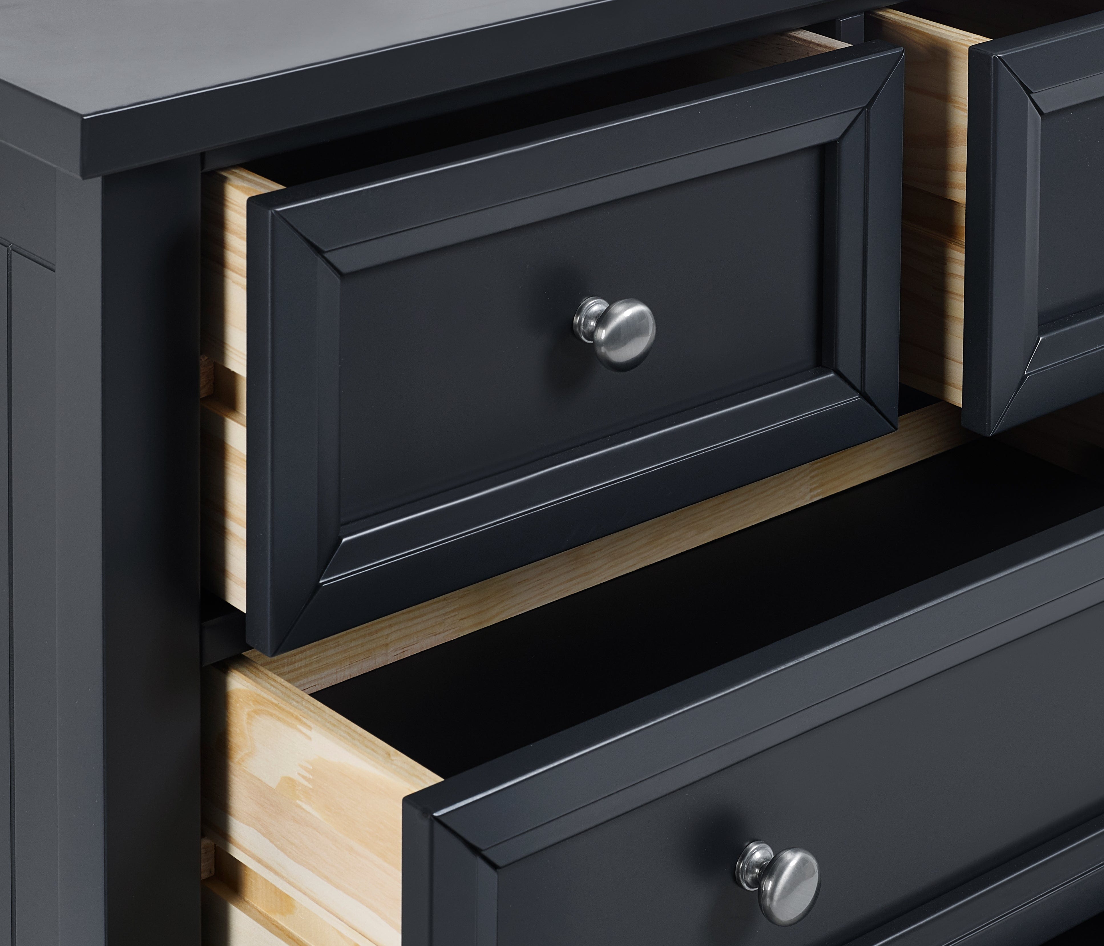 Maine 3+2 Drawer Chest - Anthracite – Julian Bowen, view 7