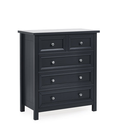 Maine 3+2 Drawer Chest - Anthracite – Julian Bowen