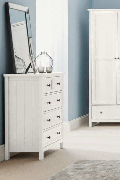 Maine 3+2 Drawer Chest - Surf White – Julian Bowen, view 2