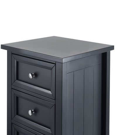 Maine 5 Drawer Tall Chest - Anthracite – Julian Bowen, view 4