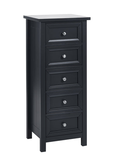 Maine 5 Drawer Tall Chest - Anthracite – Julian Bowen